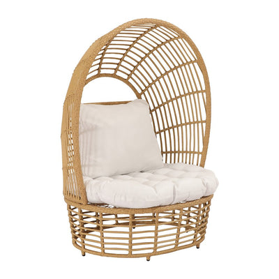 Sillón de Terraza para Áreas de Estar - ZUO LA JOLLA - Blanco - Asiento y Respaldo Tapizados con Tela para Exterior - 704318 - Zuo - NOGAL BEAT - Sofá de Terraza