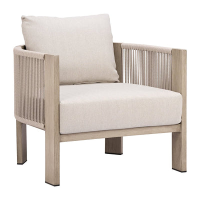 Sillón de Terraza para Áreas de Estar - ZUO SUNLIT SPRINGS - Gris - Asiento y Respaldo Tapizados con Tela para Exterior - 704284 - Zuo - NOGAL BEAT - Sofá de Terraza