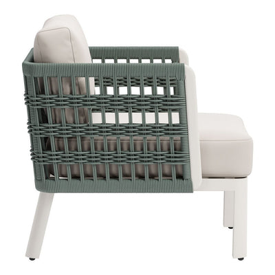Sillón de Terraza para Spa - ZUO BRIDGEHAMPTON - Blanco - Asiento y Respaldo Tapizados con Tela para Exterior - 704044 - Zuo - NOGAL BEAT - Sofá de Terraza