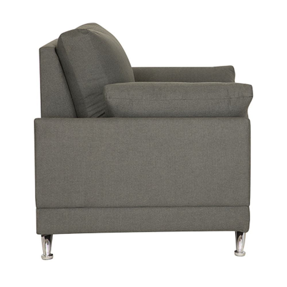 SILLÓN NOGAL BEAT ANKARA 1P | Sillón para Sala de Estar Recepción | Estructura en Madera Patas Cromadas | Tapiz Hule Espuma | Interior - ANKARA 1P - ALBAR - NOGAL BEAT - Sillon