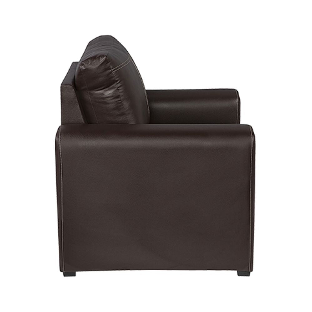 SILLÓN NOGAL BEAT PARMA 1P | Sillón para Sala de Estar Recepción | Estructura en Madera de Pino | Tapiz Hule Espuma Costura Decorativa | Interior - PARMA 1P - ALBAR - NOGAL BEAT - Sillon