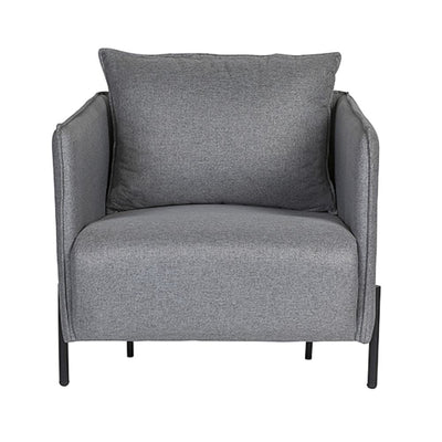 SILLÓN NOGAL BEAT SEUL 1P | Sillón para Sala de Estar | Base Tubular Redondo Pintado | Tapiz Hule Espuma | Interior - SEUL 1P - ALBAR - NOGAL BEAT - Sillon