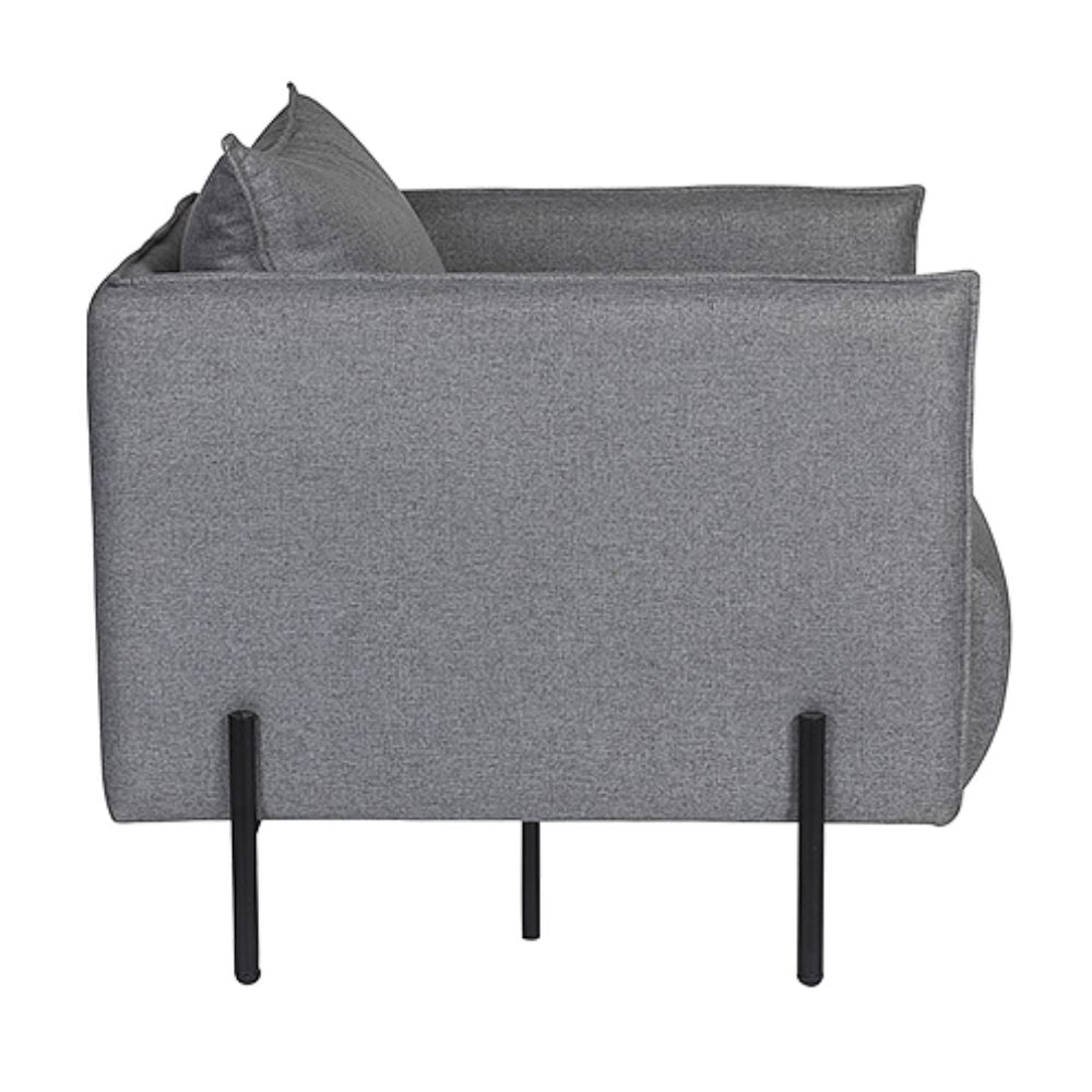 SILLÓN NOGAL BEAT SEUL 1P | Sillón para Sala de Estar | Base Tubular Redondo Pintado | Tapiz Hule Espuma | Interior - SEUL 1P - ALBAR - NOGAL BEAT - Sillon