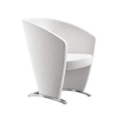 Sillón Ocasional Tapizado para Lobby y Sala de Espera - INFINITI SQUARE POZZETO 103-02200 - Color Único - Espuma de Poliuretano con Base Fija de Acero Cromado - 103-02200-000-01-ESP - Infiniti - NOGAL BEAT - Sillón Ocasional