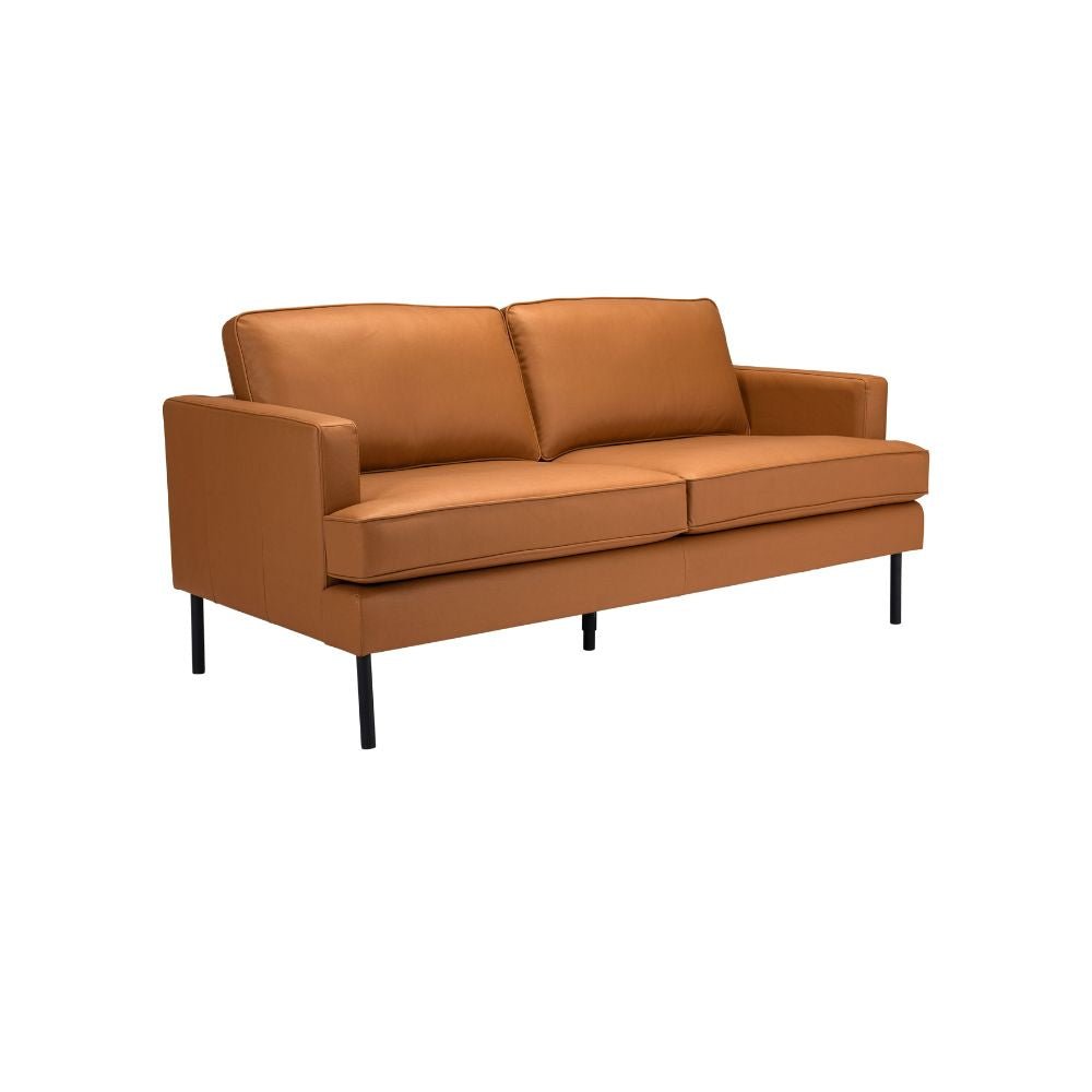 Sillón para Área de Espera 2 Plazas - ZUO 109030 DECADE SOFA BROWN - Marrón - Asiento y Respaldo Tapizado - 109030 - Zuo - NOGAL BEAT - Sillon