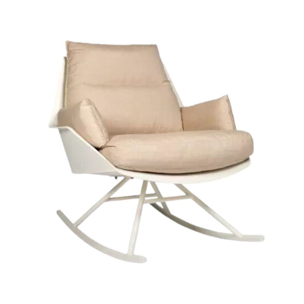 SILLÓN RESOL ANOU ROCKING | Sillón Ocasional para Sala de Estar | Inyectada Polipropileno Fibra Vidrio | Estructura Acero Pintado | Interior + Exterior - 70145 - Resol - NOGAL BEAT - Sillon