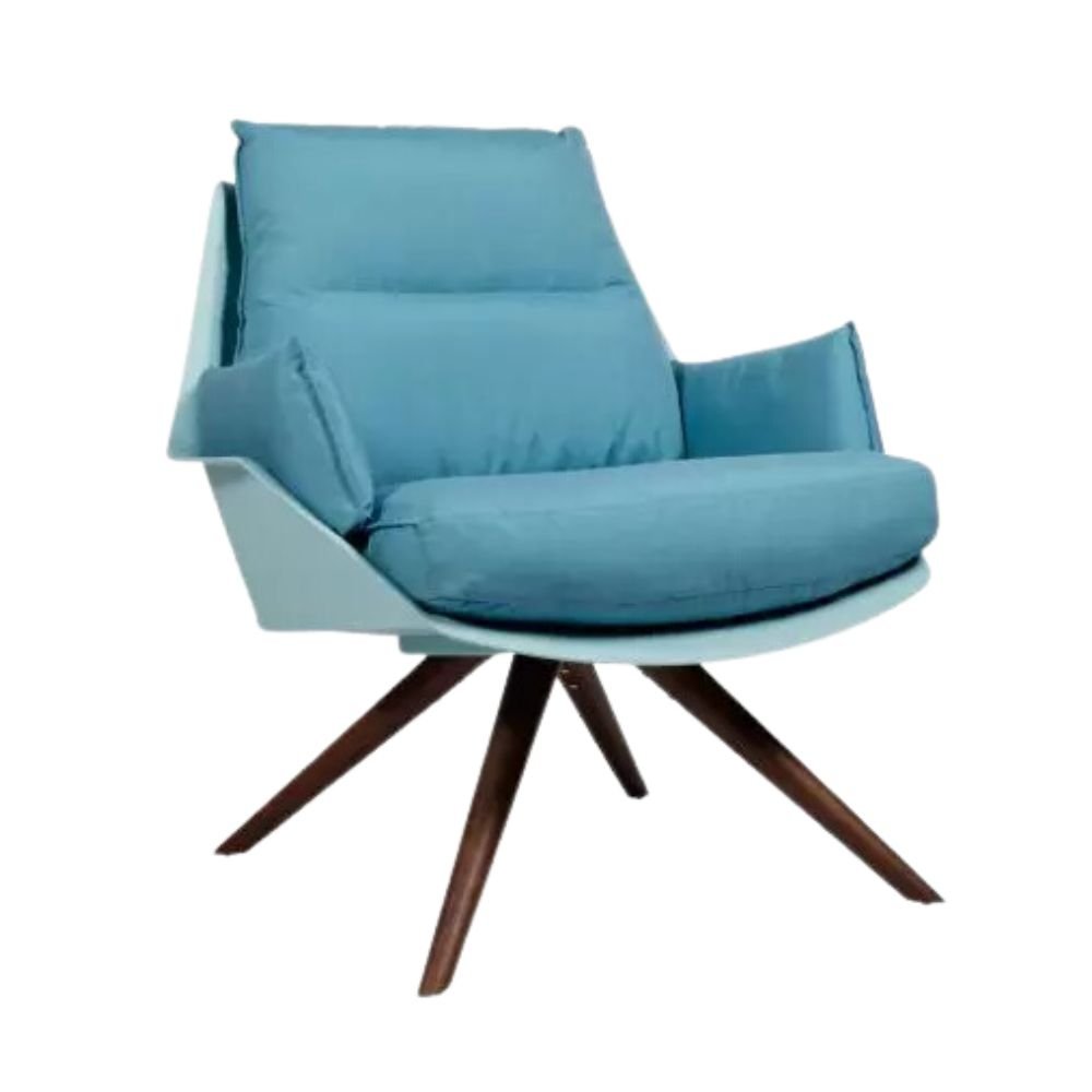 SILLÓN RESOL ANOU WOOD | Sillón Ocasional para Sala de Estar | Inyectada Polipropileno Fibra Vidrio | Estructura Hierro Patas Madera | Interior + Exterior - 70135 - Resol - NOGAL BEAT - Sillon