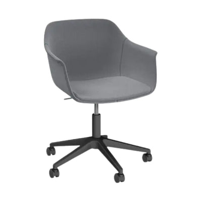 SILLÓN RESOL SHAPE RUEDAS FULLY UPHOLSTERED | Sillón Ocasional para Sala de Juntas | Inyección en Polipropileno Fibra de Vidrio | Estructura de Ruedas con Bomba | Interior - 85929 + CSE13 - Resol - NOGAL BEAT - Sillon