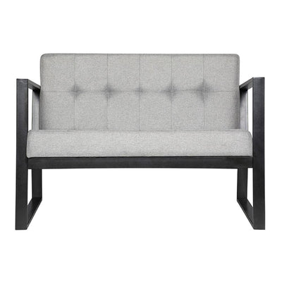 SOFÁ NOGAL BEAT BERLIN 2P P | Sofá para Sala de Estar | Base Metálica Rectangular Pintada | Tapiz Hule Espuma | Interior - BERLIN 2P P - ALBAR - NOGAL BEAT - Sillon