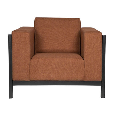 SOFÁ NOGAL BEAT COPENHAGÜEN 1P P | Sofá para Sala de Estar | Base Metálica Rectangular Pintada | Tapiz Hule Espuma | Interior - COPENHAGÜEN 1P P - ALBAR - NOGAL BEAT - Sillon