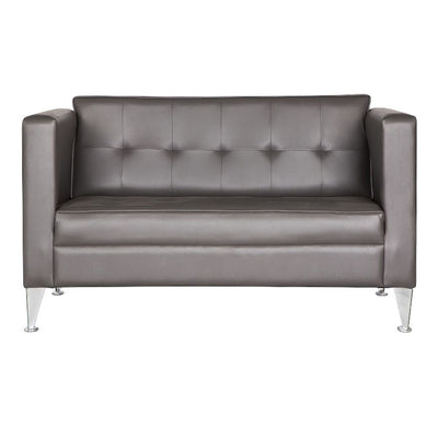 SOFÁ NOGAL BEAT ROMA 2P | Sofá para Sala de Estar | Patas Metálicas Cromo | Tapiz Hule Espuma | Interior - ROMA 2P - ALBAR - NOGAL BEAT - Sillon