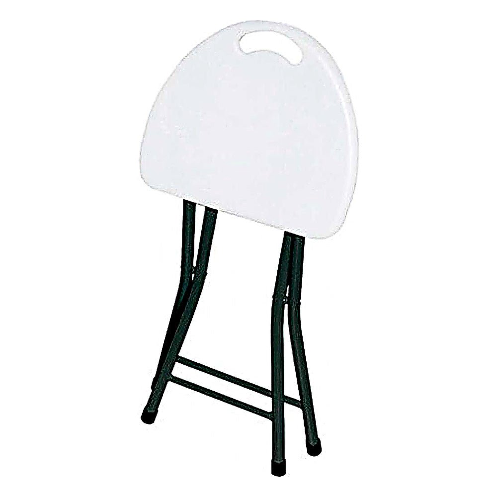 TABURETE RESOL EASY STOOL | Taburete Ocasional para Negocio Evento | 47 cm | Plegable de Acero Pintado | Polietileno Alta Densidad | Exterior Techado - 66472 - Resol - NOGAL BEAT - Taburete