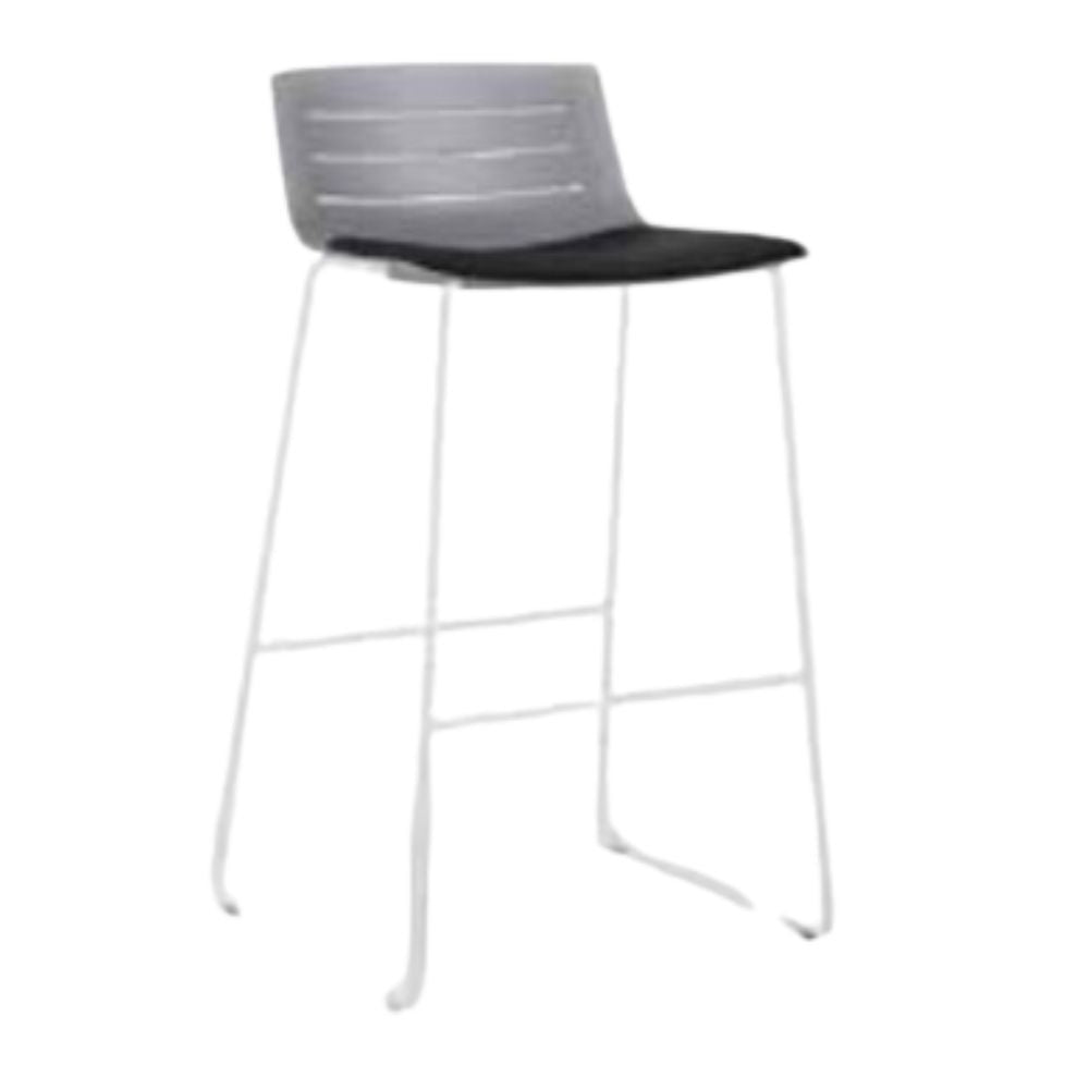 TABURETE RESOL SKIN PATIN UPHOLSTERED SEAT PAD | Taburete Ocasional para Barra | 73 cm | Inyección PP Fibra de Vidrio | Estructura Acero Pintado | Interior - 85632 - Resol - NOGAL BEAT - Bancos