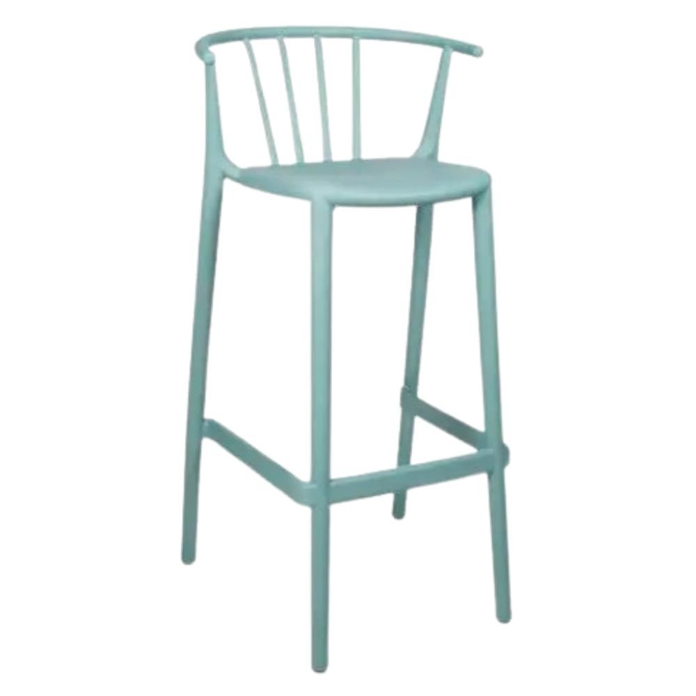 TABURETE RESOL WOODY ALTO GREEN EDITION | Taburete Ocasional para Barra | 75.5 cm | Inyección Fibra de Vidrio y PP | 100% Reciclados Protección UV | Interior + Exterior - 05885 - Resol - NOGAL BEAT - Bancos