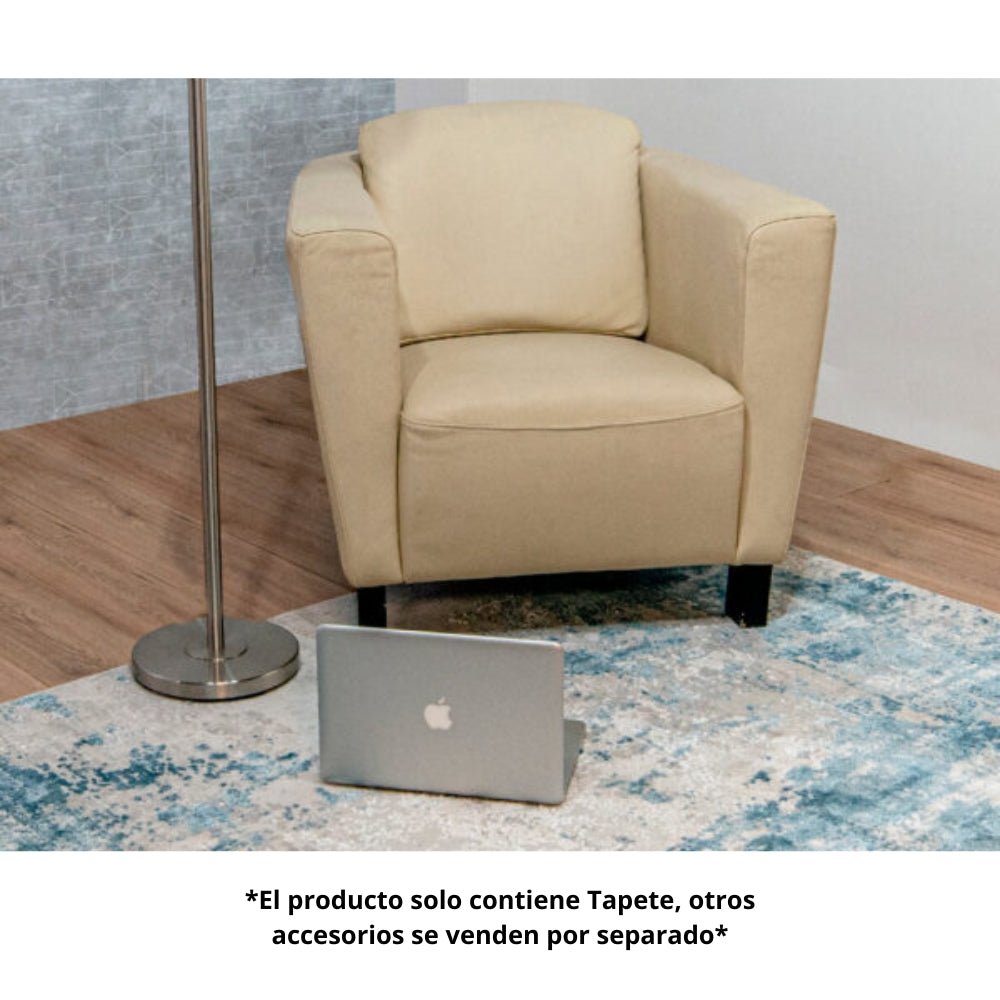 Tapete Decorativo para Recepción - LAVIN KEMER T2033 - Crema Azul - Rectangular Varias Medidas - T2033 - 60 x 90 - LAVIN - NOGAL BEAT - Tapetes