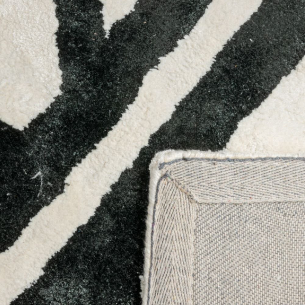 TAPETE LAVIN GAYA D2018 | Tapete Decorativo para Recepción Hotel Hogar Departamento Sala | MARFIL NEGRO | Varias Medidas | Rectangular | Interior |  Hotel Residencia Recepción Alfombra Sala Dormitorio Comedor Cocina Baño Oficina Entrada Pasillo Casa