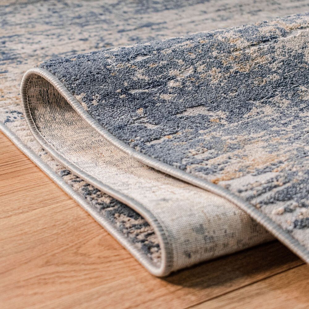 TAPETE LAVIN MARDIN T4005 | Tapete Decorativo para Recepción Hotel Hogar Departamento Sala | AZUL CREMA | Varias Medidas | Rectangular | Interior - T4005-60x90 - LAVIN - NOGAL BEAT - Tapetes