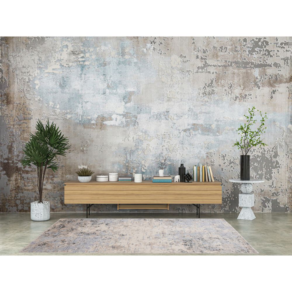 TAPETE LAVIN MARDIN T4009 | Tapete Decorativo para Recepción Hotel Hogar Departamento Sala | GRIS GRIS | Varias Medidas | Rectangular | Interior - T4009-60x90 - LAVIN - NOGAL BEAT - Tapetes