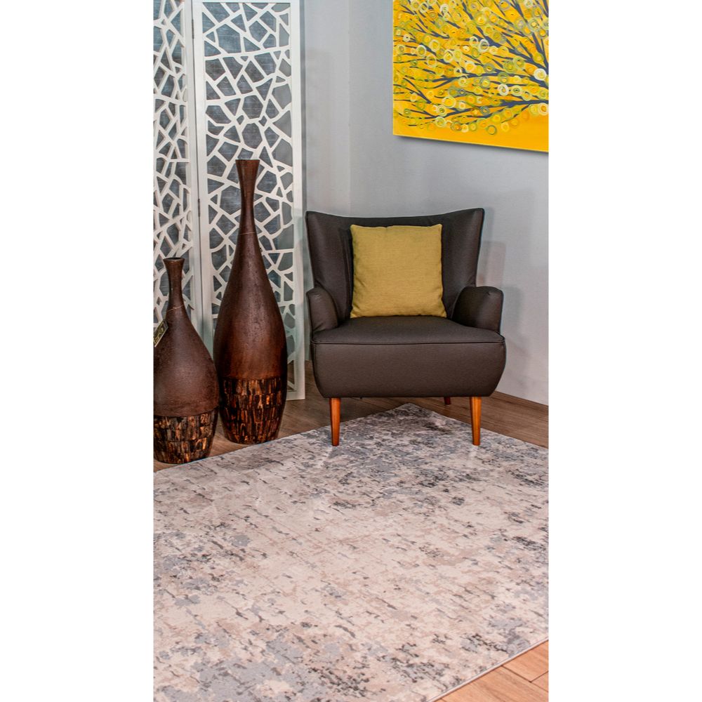 TAPETE LAVIN MARDIN T4009 | Tapete Decorativo para Recepción Hotel Hogar Departamento Sala | GRIS GRIS | Varias Medidas | Rectangular | Interior - T4009-60x90 - LAVIN - NOGAL BEAT - Tapetes