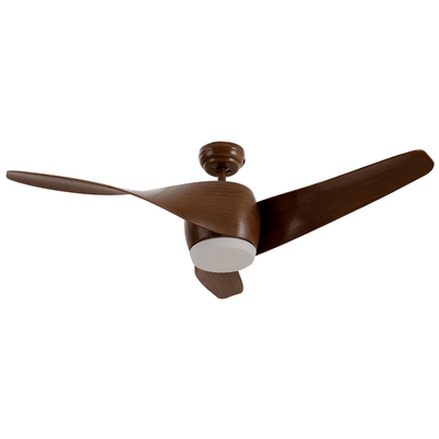 Ventilador Decorativo de Techo para Hotel - MASTERFAN STELA 52 - Chocolate/Café - 3 Aspas Áreas Grandes - STELA 52 - Masterfan - NOGAL BEAT - Ventilador Decorativo