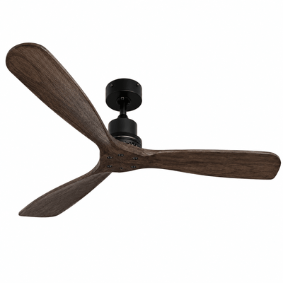 Ventilador Decorativo de Techo para Sala de Juntas - MASTERFAN EEROS SATINADO - Varios Colores - 3 Aspas Áreas Grandes - Eeros Negro - Masterfan - NOGAL BEAT - Ventilador Decorativo