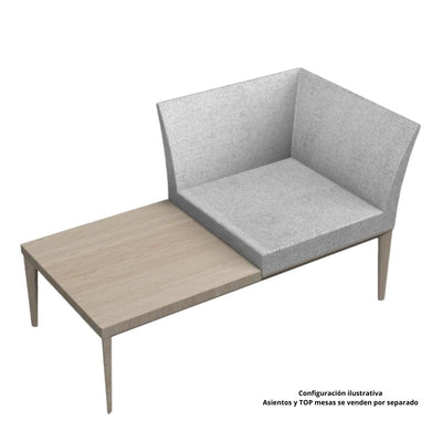 Base de Sala de Espera Modular de Diferentes Plazas - LABENZE ZELIG - Madera Natural Mesa De Hotel Mesa De Lounge Mesa De Lobby Mesa Funcional Mesa Duradera Mesa De Fácil Mantenimiento Mobiliario De Hostelería Mobiliario De Restaurante Mobiliario De Bar Mobiliario Para Salas De Espera