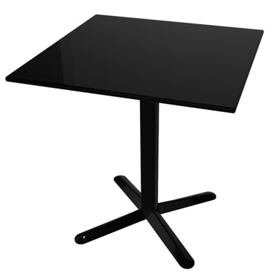 Mesa Baja Labenze ARKET 160-08500 | cubierta cuadrada de acero y base de aluminio de 4 puntas | Nogal Beat · mesa de cafetería.