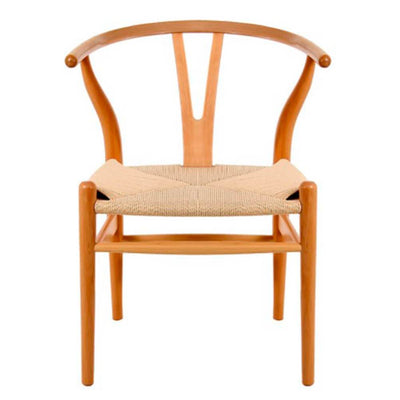 SILLA NOGAL BEAT SILLA COPENHAGUE | Silla Tipo Hans Jorgen Wegner Hotel | Asiento Tejido Fibra Natural | Varios Colores | Madera | Interior