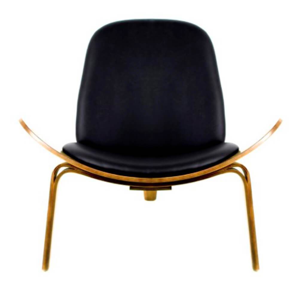 SILLA NOGAL BEAT SILLA WEGNER | Silla Tipo Hans Jorgen Wegner Hotel | Asiento Respaldo Negro | Madera | Interior