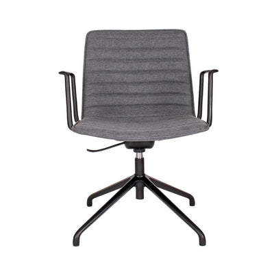 SILLA OFFIHO BLACK ENEAS OHV-144negro | Silla Visitante | Base 4 Puntas | Tapizado | Interior | Despacho Oficina