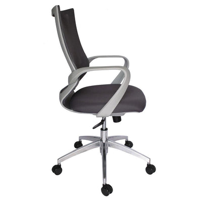 SILLA OFFIHO EQUA OHE-183gris | Silla Operativa Diseño Ergonómico Oficina Area Trabajo | Altura Ajustable | Respaldo en Malla | Interior