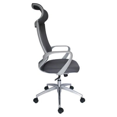 SILLA OFFIHO EQUA OHE - 185 GRIS | SILLA OFFIHO EQUA OHE-185gris | Silla Ejecutiva Diseño Ergonómico Directiva Oficina Principal | Altura Ajustable | Respaldo Alto Gris | Varios Colores Asiento | Tapizable | Interior