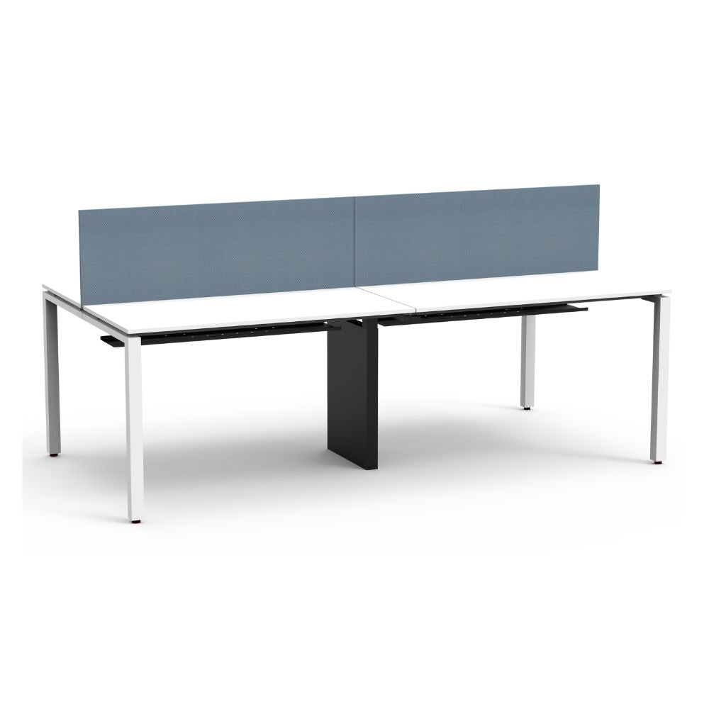 ESTACION BENCH DOUBLE SIDED SLIM PALETTE COLIN SP-XPXDS-150 | Estación Bench Double Sided | 1.50 X 0.60 X 0.75 | Acero Melamina | Variedad de Capacidad | Interior - SP-2PXDS-150 - Colin - NOGAL BEAT - Estación, Ambientada