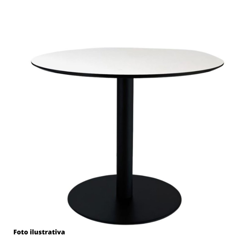 Labenze Base R1 Altura 50 cm Acero Pintado Columna Cilindrica Plato - 160-08420-NGO - Labenze - NOGAL BEAT -