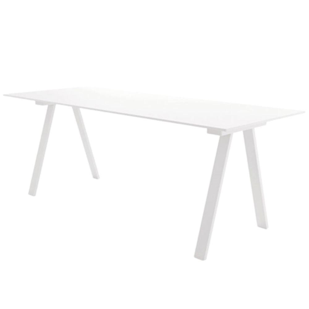 MESA COLOS VU B/R 1600 | Mesa Ocasional Estudio Reuniones Comedores | 75 cm | Base de Metal Estructurada en Tripie | Varios Colores | Cubierta Multicapa Laminada en Alta Presión | Interior - VU B/R 1600 - Colos - NOGAL BEAT - Mesas