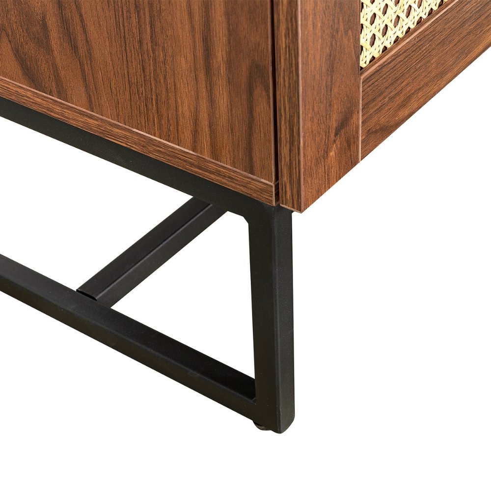 Nogal Beat Akumal Rattan Credenza - CRED0903546 - Mundo In - NOGAL BEAT -