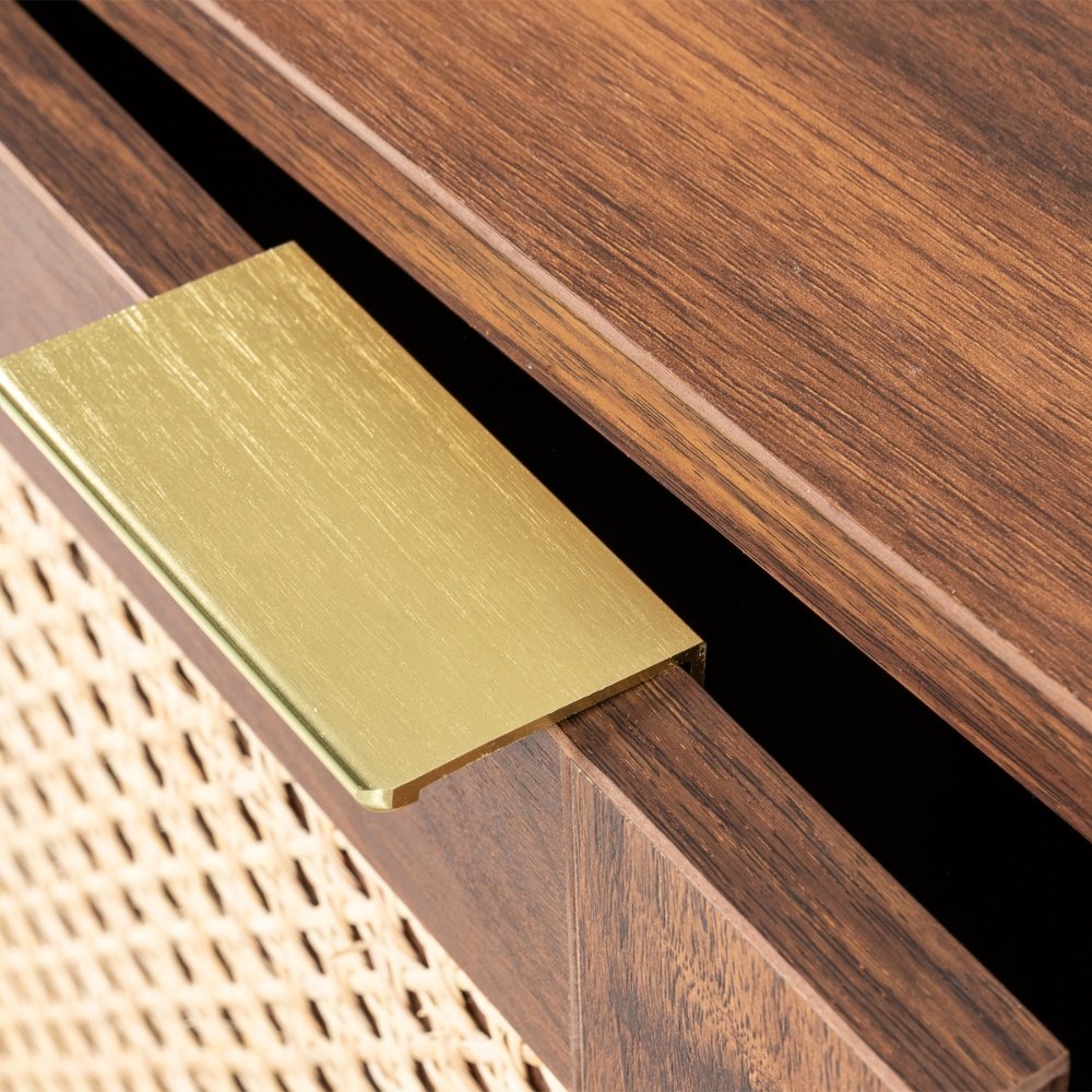 Nogal Beat Akumal Rattan Credenza - CRED0903546 - Mundo In - NOGAL BEAT -