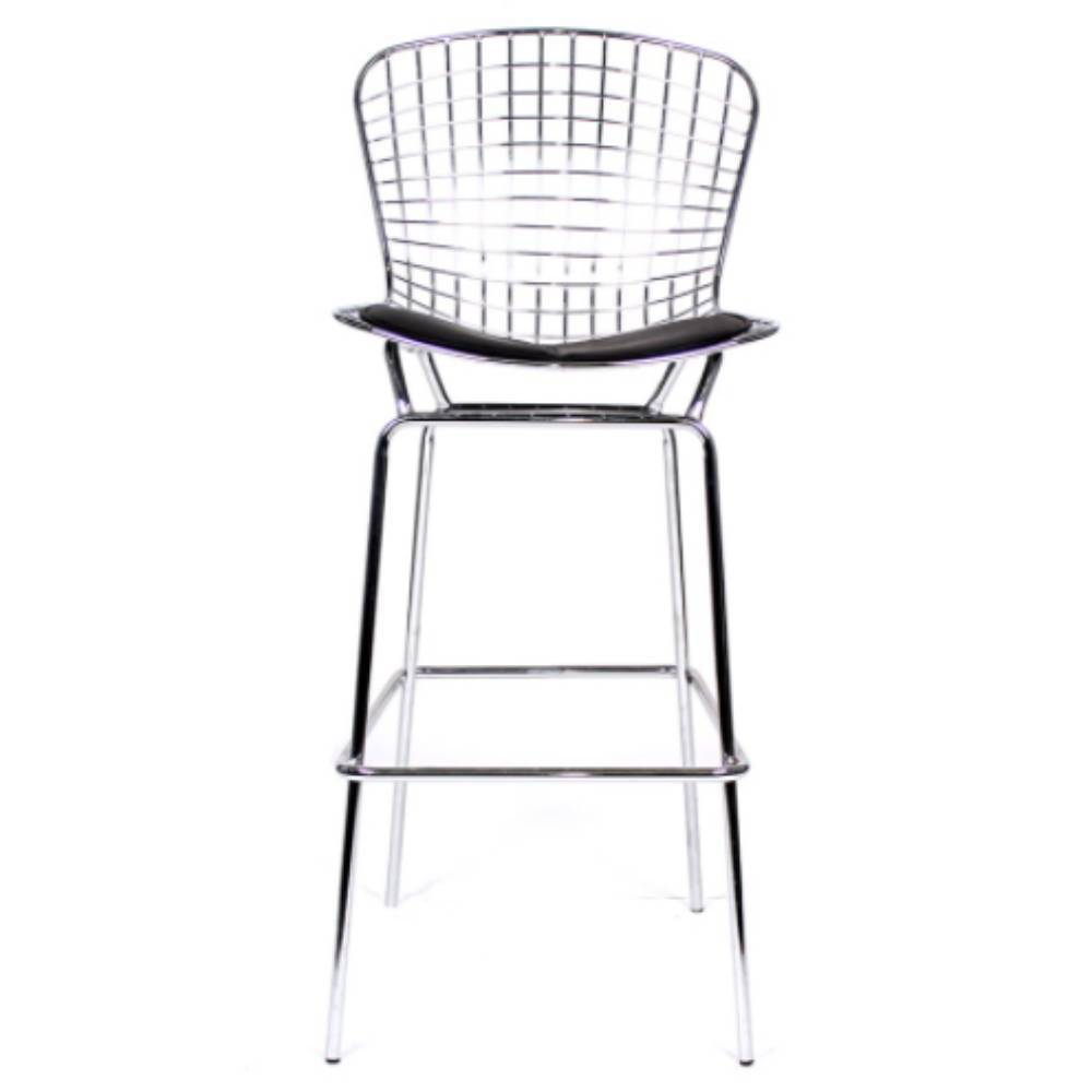 Nogal Beat Banco Bertoia 80 cm Bar Acero Interior para Barra Bar - BANCO BERTOIA BAR/ 61CM - MDO - NOGAL BEAT - Bancos