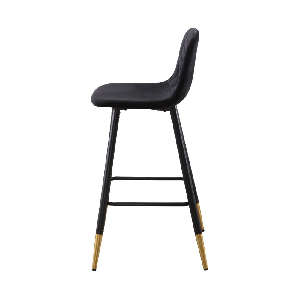 Nogal Beat Enola Banco Alto Asiento Respaldo Tapizado Elegante - B-350SGO-NE - Piccola - NOGAL BEAT -