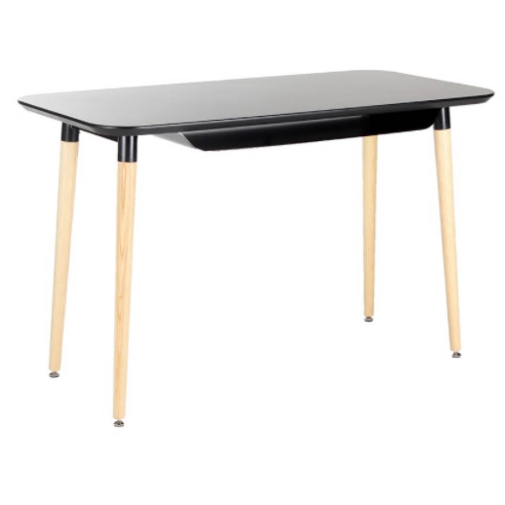 Nogal Beat Escritorio Berlin 120 Cm Cubierta Mdf Patas De Madera Interior - ESCRITORIO BERLIN - MDO - NOGAL BEAT - Mesas