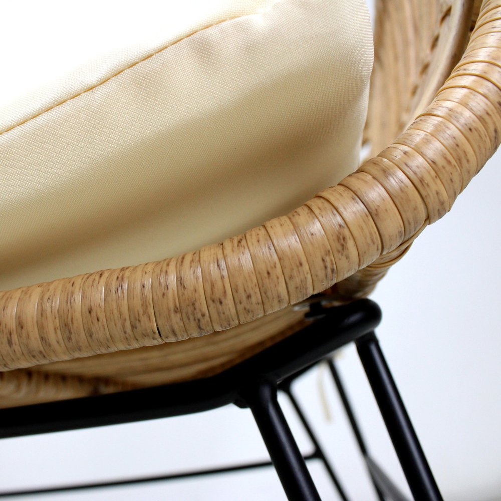NOGAL BEAT LOVESEAT EXTERIOR TOBAGO | Silla para Exterior Jardin Terraza Patio Cafeteria | Rattan Sintetico | Interior + Exterior - SALA0904159 - Mundo In - NOGAL BEAT -