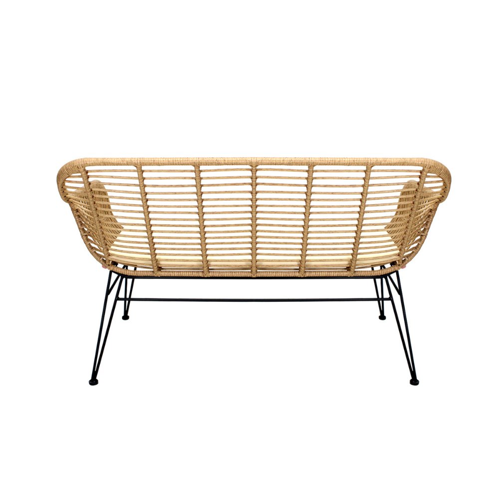 NOGAL BEAT LOVESEAT EXTERIOR TOBAGO | Silla para Exterior Jardin Terraza Patio Cafeteria | Rattan Sintetico | Interior + Exterior - SALA0904159 - Mundo In - NOGAL BEAT -