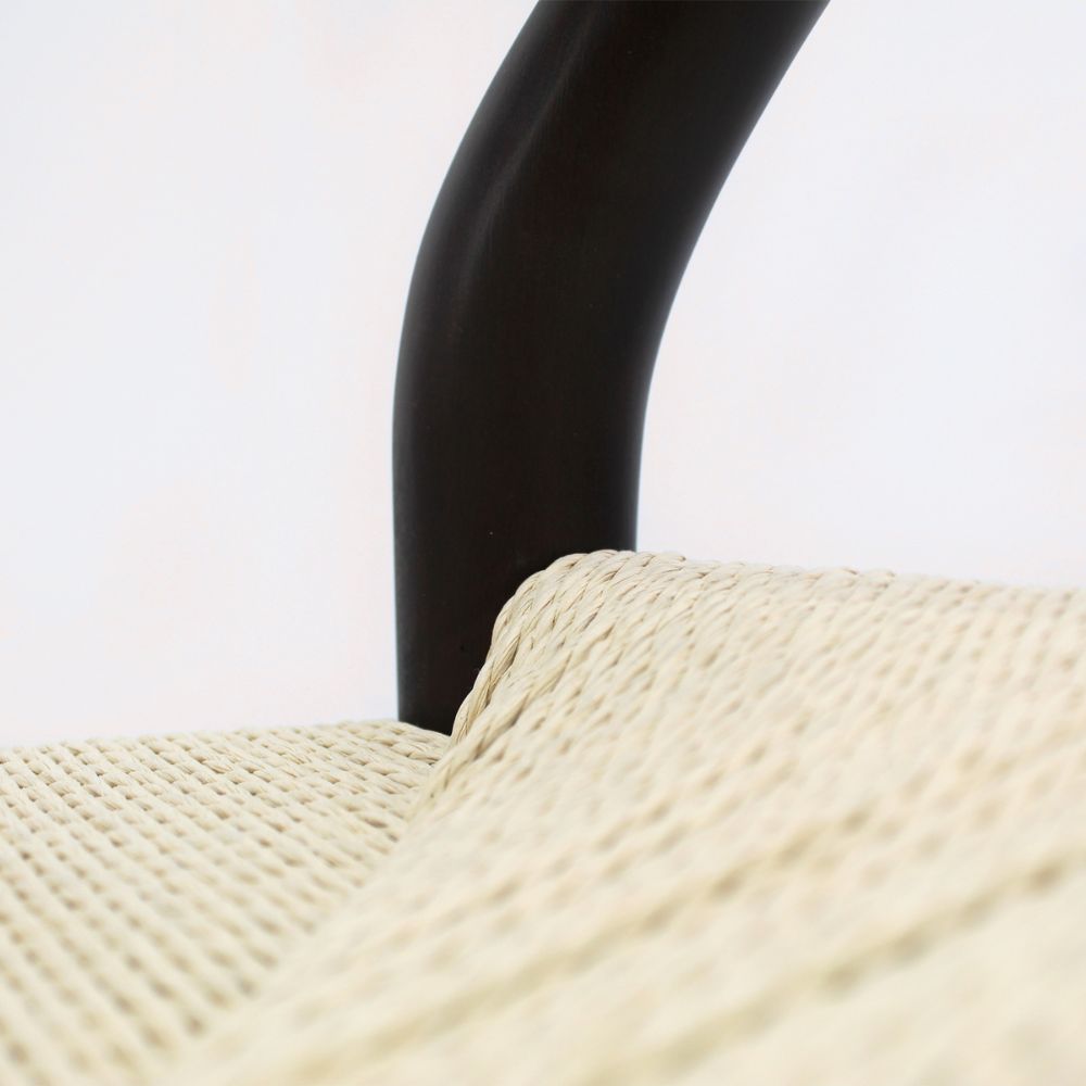 SILLA KINGSTRONG MICERINO MOB-098 SILL0903560 | Silla Ocasional Decorativa Descanso Comodidad con Modernidad Hogar | Base 4 Puntas Estilo Escandinavo | Madera | Asiento Papel Trenzado Impermeable | Interior | Sala de Estar Sala de Espera Vestíbulo Casa Habitación Estética Sillas Bonitas Comercial