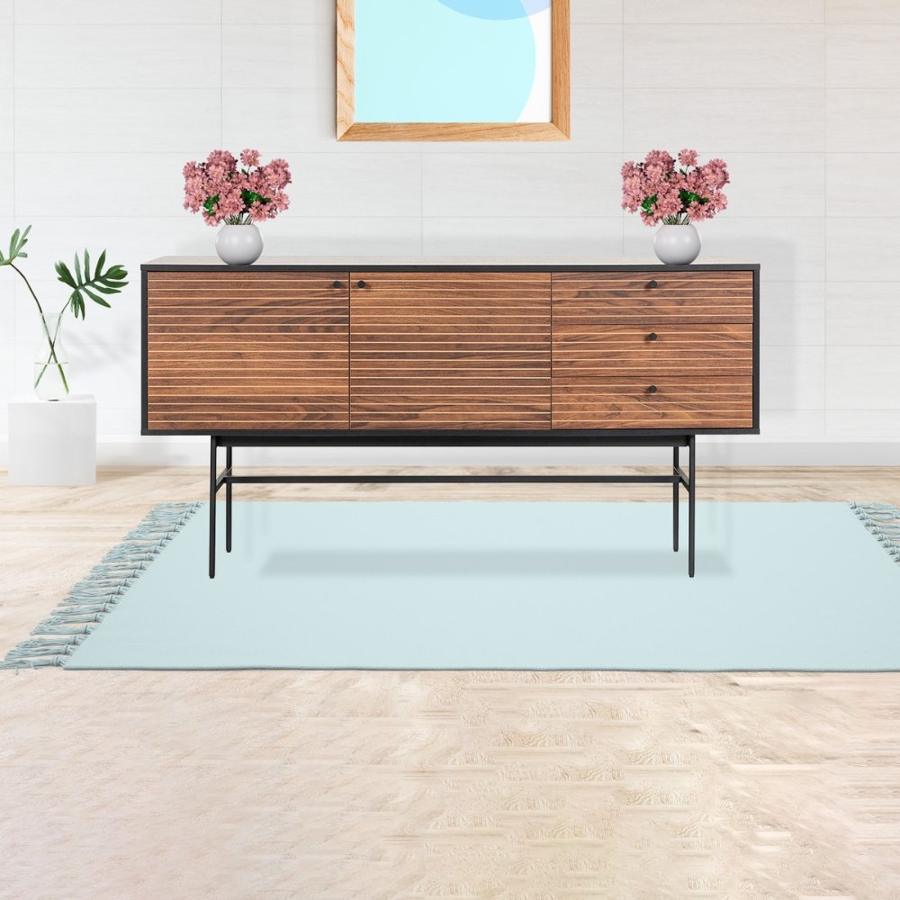 Nogal Beat Piamonte 160x40 Negro Credenza - CRED0903527 - Mundo In - NOGAL BEAT -