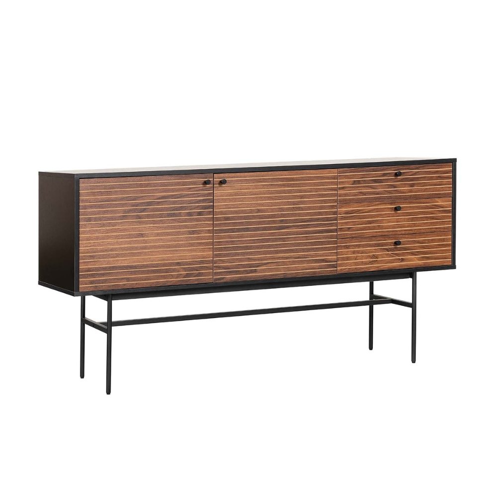 Nogal Beat Piamonte 160x40 Negro Credenza - CRED0903527 - Mundo In - NOGAL BEAT -