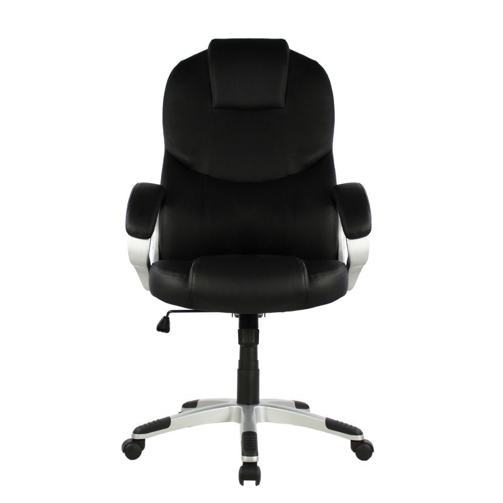 SILLA KINGSTRONG MOB-1107 Segovia SILL0903524 | Silla Ejecutiva Uso de Oficina | Base Estrella Giratoria | Tapizado Tela | Poliuretano | Interior | Poliuretano Alto Respaldo Tela Tipo “Mesh” Acero Cromado Soporte Lumbar Estrella Cromada Base Móvil Plastificada Tipo Estrella con Rodajas Negra Para Buena Postura Base Pistón Neumático Palanca Reguladora Comodidad Buen Diseño Oficina Home Office Corporativo Rodajas de Nylon Comodidad Espacio de Trabajo Alta Calidad Acojinamiento Extra en Zona de Cabeza y Borde