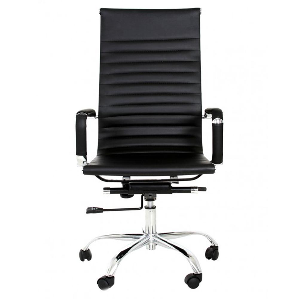 Silla directiva Nogal Beat Cádiz Eco con asiento PU tapizado, brazos y estrella metálica negra
