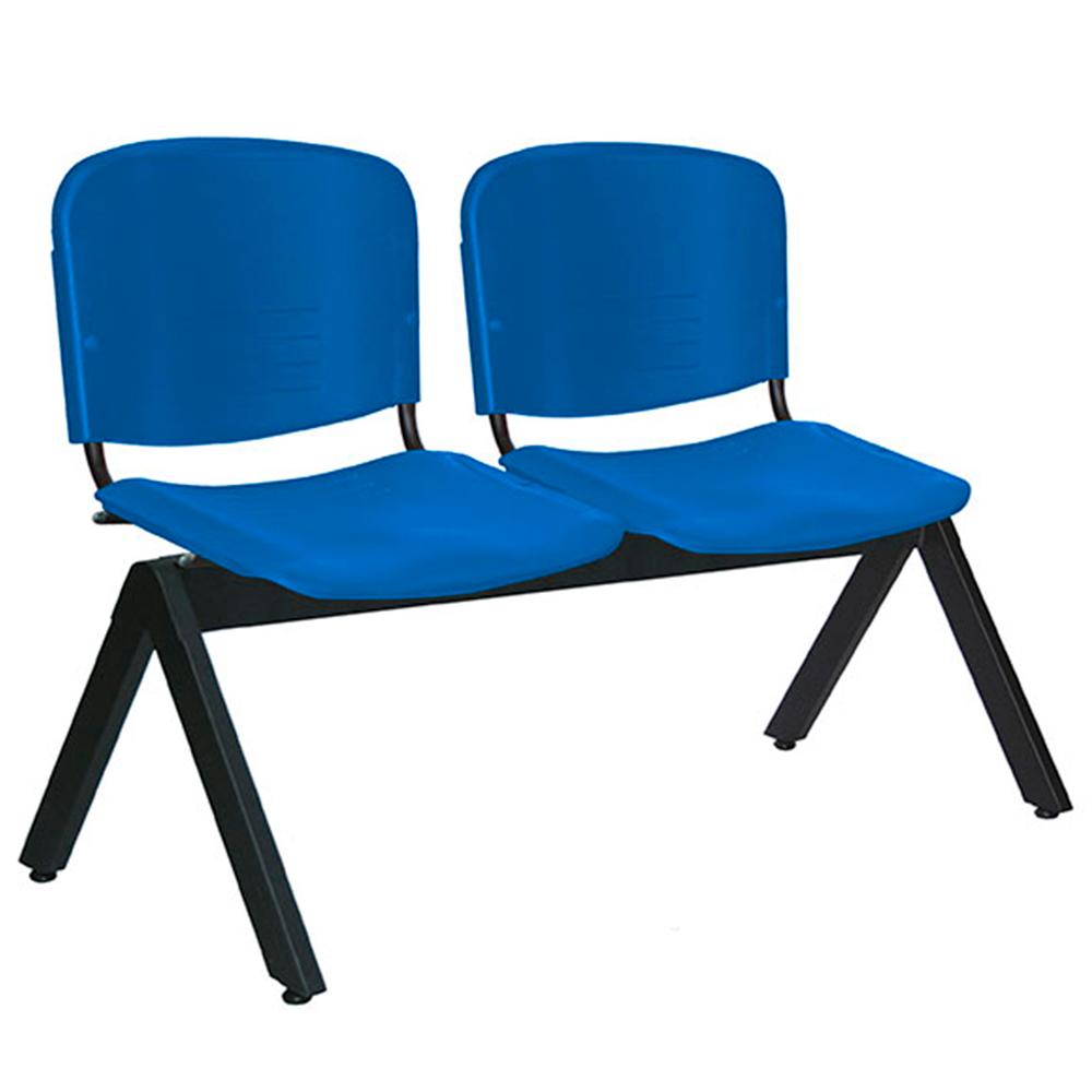 Offiho Banca Ellitico Ohr-2600-2P 2 Asientos Polipropileno Base 4 Puntas Acero Tubular Uso Interior - OHR-2600-2P - OFFIHO - NOGAL BEAT - Banca