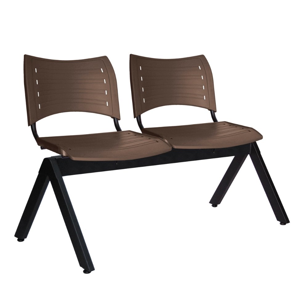 Offiho Banca Innova Ohr-2700-2P Visita Polipropileno Base Acero Uso Interior - OFFIHO - NOGAL BEAT - Banca