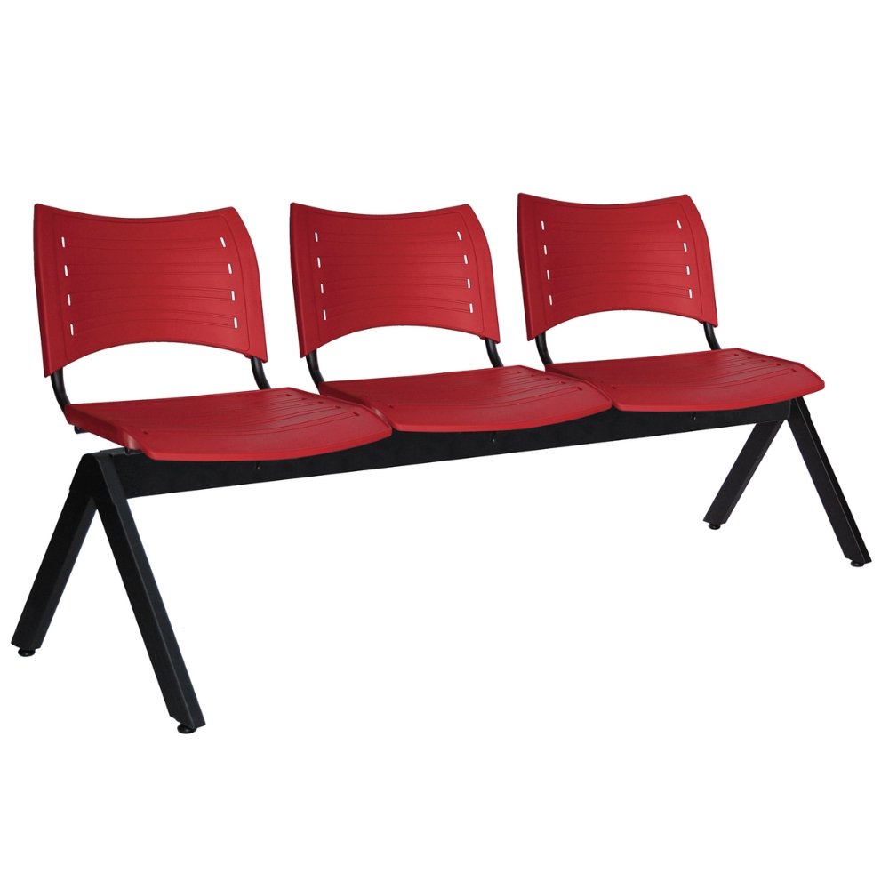 Offiho Banca Innova Ohr-2700-3P Visita Polipropileno Base Acero Uso Interior - OFFIHO - NOGAL BEAT - Banca